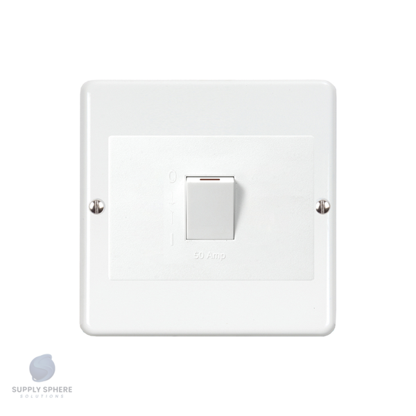 100X100 50A DP ISOLATOR STL WHITE