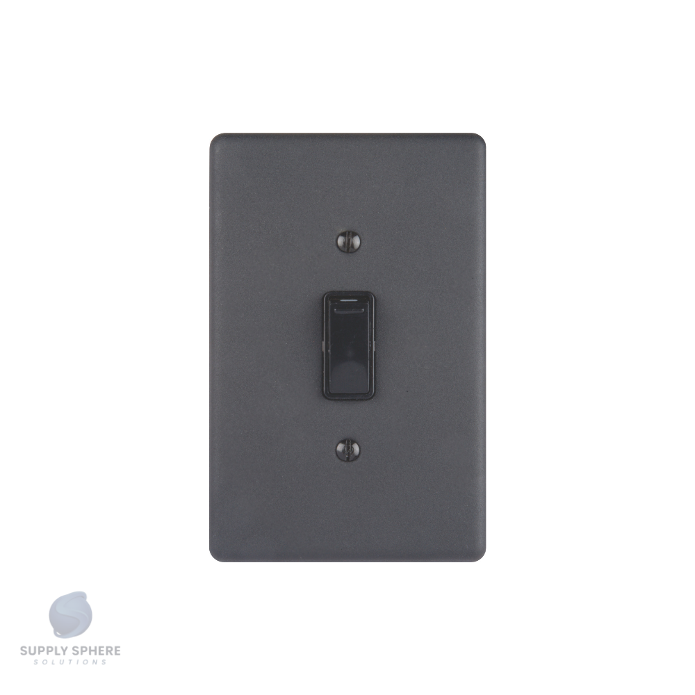 100X50 1 LEVER SWITCH MATT BLACK