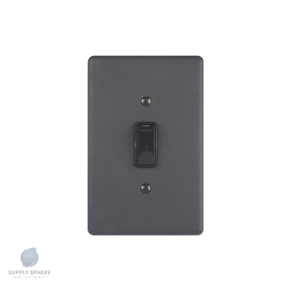 100X50 1 LEVER SWITCH MATT BLACK