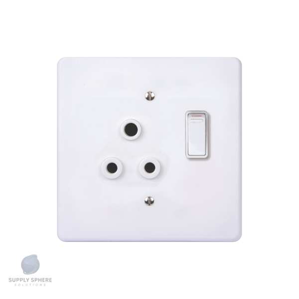 100X100 SGL SOCKET STL MONOBLOCK WHITE
