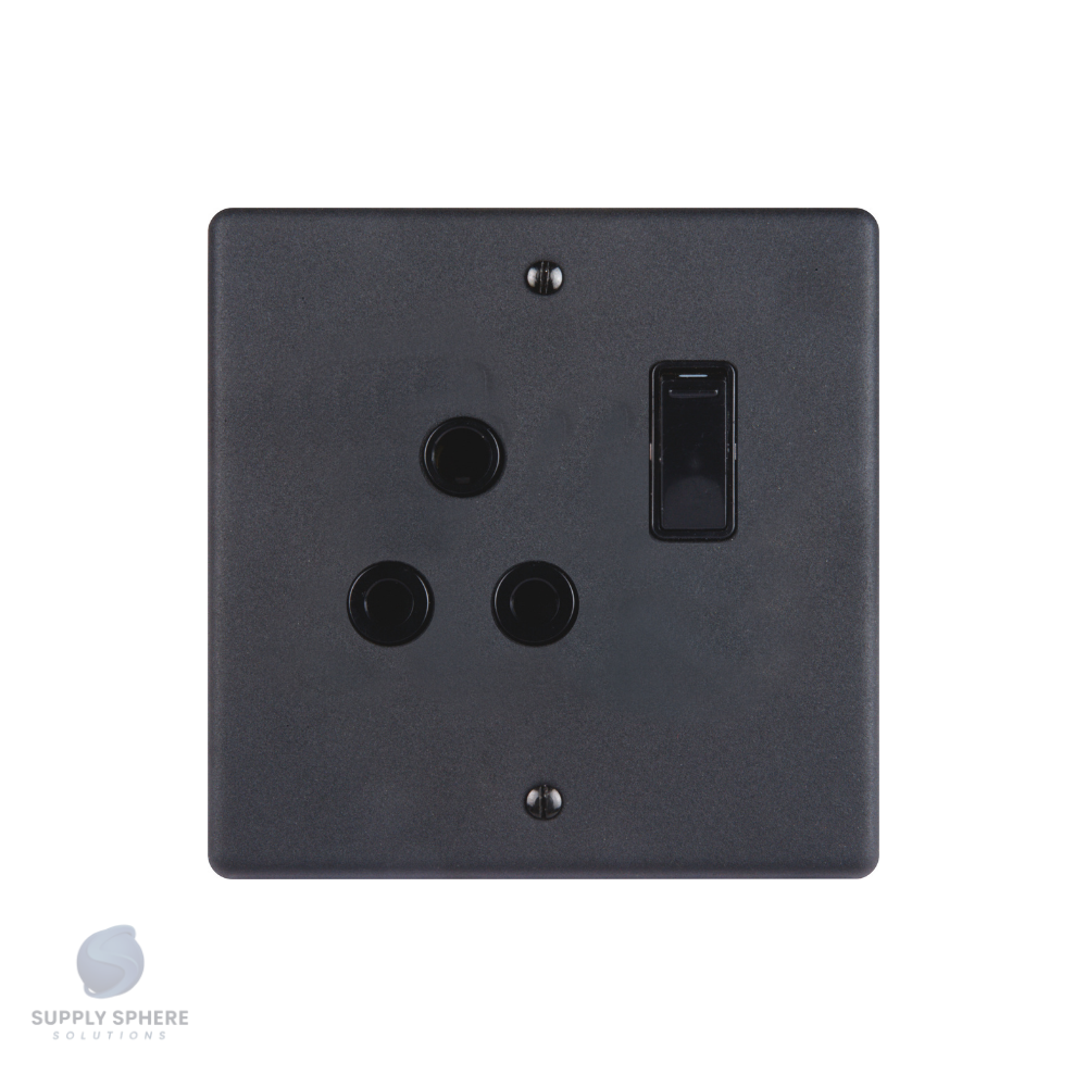 100X100 SGL SOCKET MATT BLACK