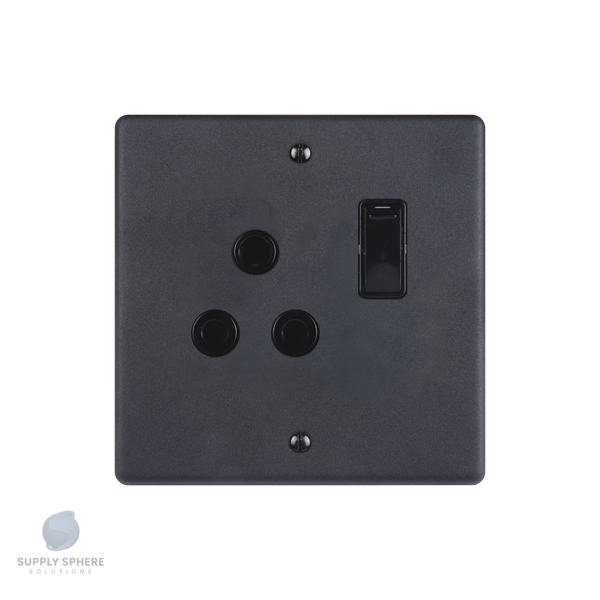 100X100 SGL SOCKET MATT BLACK