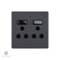 100X100 DBL SOCKET MATT BLACK