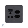 100X100 16A/2IEC MONO MATT BLACK