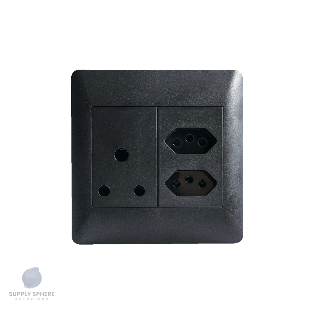 Apollo 100x100 1x16A, 2xIEC Edgy Sapphire Black