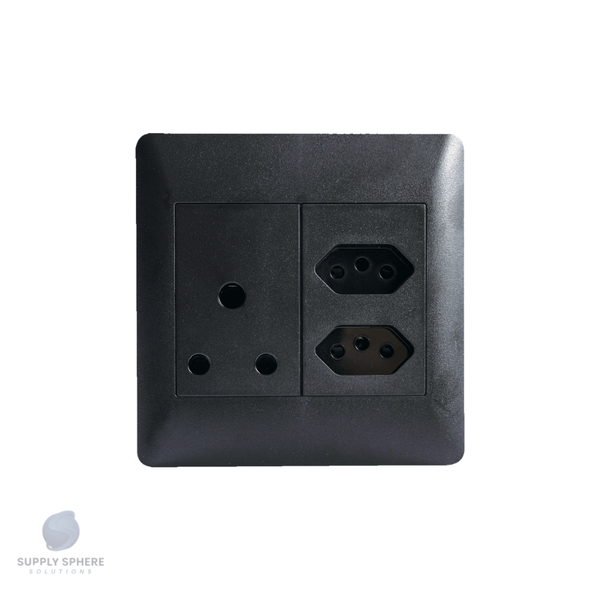 Apollo 100x100 1x16A, 2xIEC Edgy Sapphire Black