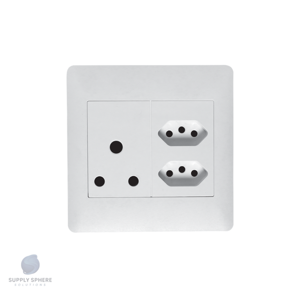 Apollo 100x100 1x16A, 2xIEC Contemporary White