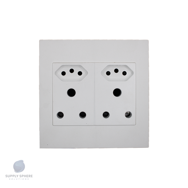 Apollo Shadow 100 x 100 DBL Socket + 2 x IEC Contemporary White