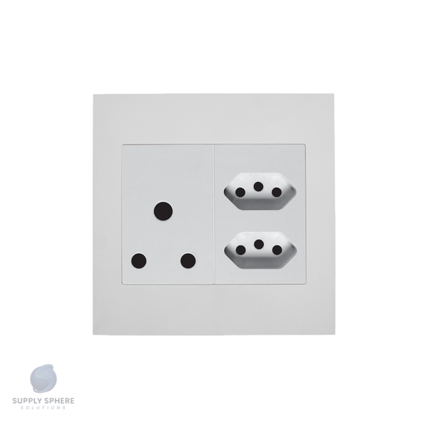 Apollo Shadow 100x100 1x16A, 2xIEC Contemporary White