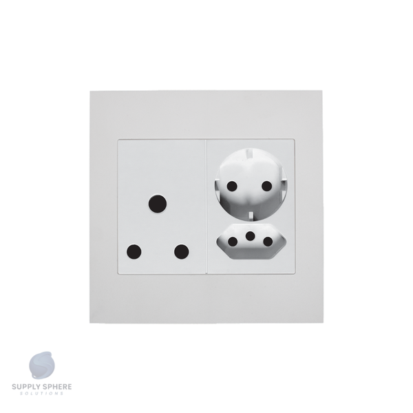 Apollo Shadow 100X100 16A, 1x SHUKO/IEC UN-SWITCHED  Contemporary White 