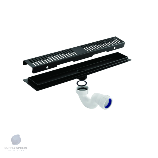 Brevik Shower Channel Black 500mm 304 Stainless Steel Blister