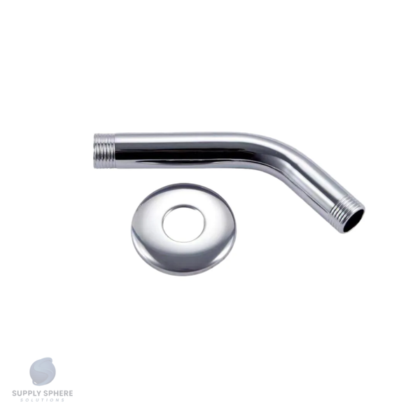 Brevik Shower Arm 128mm Brass CP