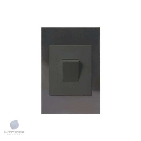 50A 2 Pole Isolator Charcoal