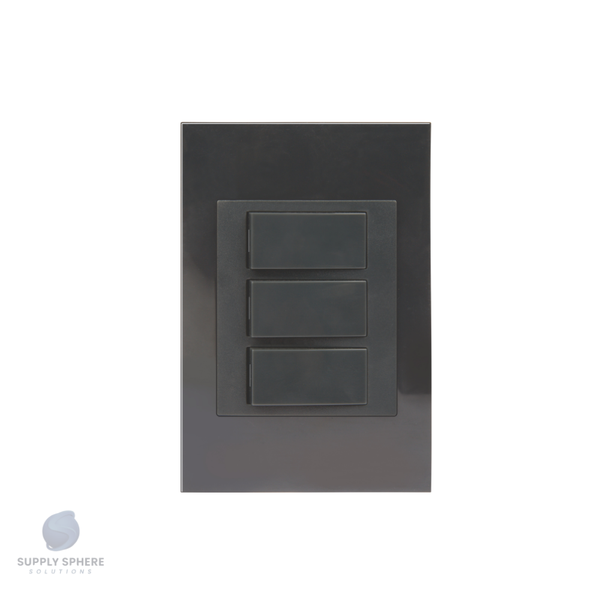 3 Lever (1x2 Way) Switch Charcoal