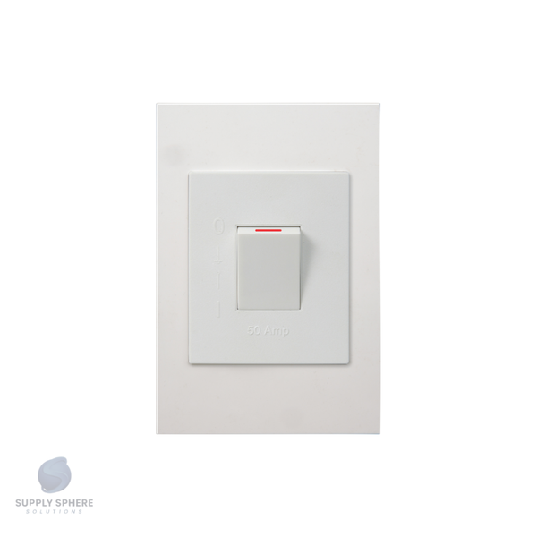 50A 2 Pole Isolator White