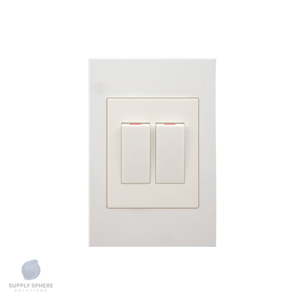 2 Lever (1x2 Way) Switch White