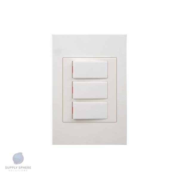 3 Lever Switch White