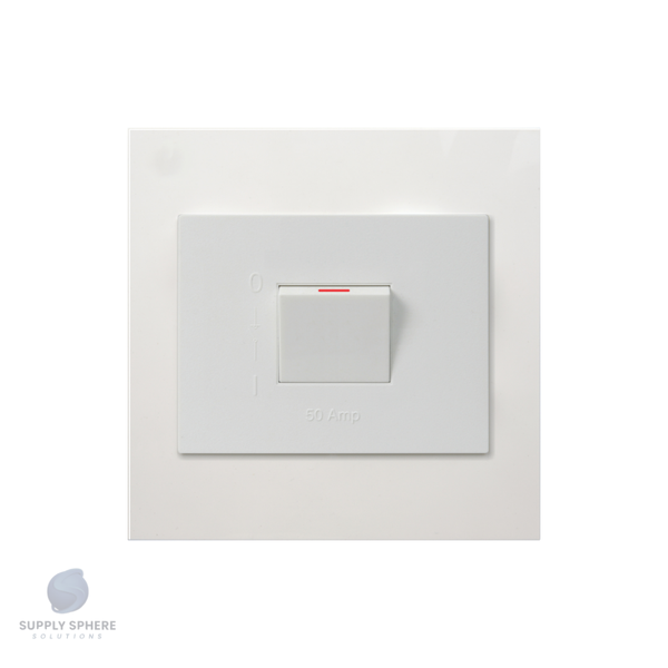 50A 2 Pole Isolator White