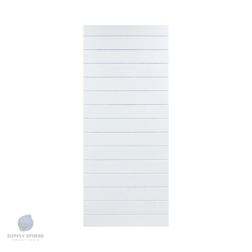 Horizontal Boarded Interim Door Primed White