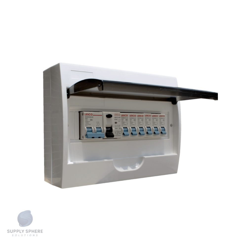 DISTRIBUTION BOARD SURFACE 15MOD PVC POPULATED