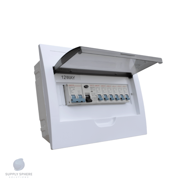 DISTRIBUTION BOARD SURFACE 18MOD PVC POPULATED