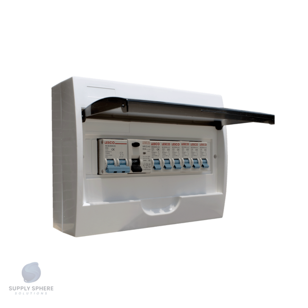 DISTRIBUTION BOARD SURFACE 18MOD PVC POPULATED