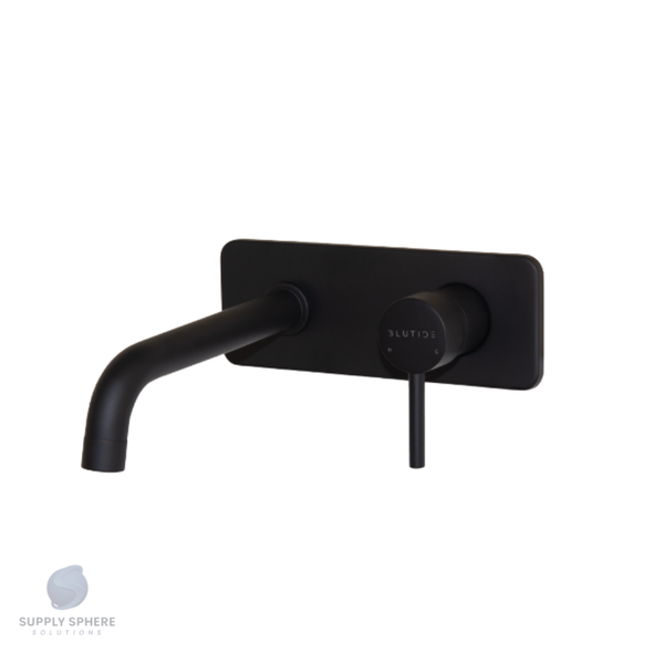Concealed Wall Mixer with Spout Black