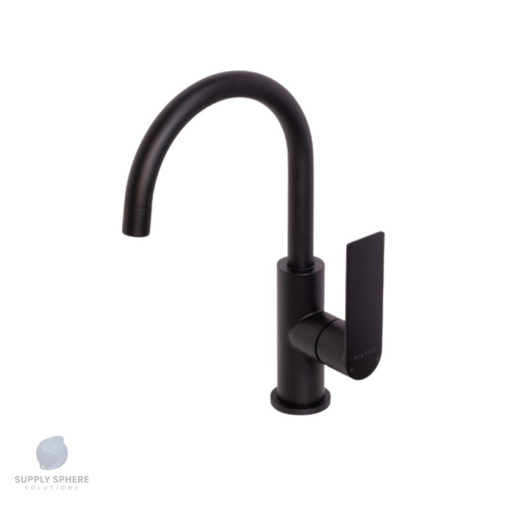 Silk Black Gooseneck Basin Mixer