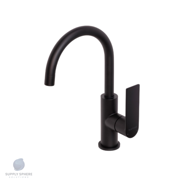 Silk Black Gooseneck Basin Mixer