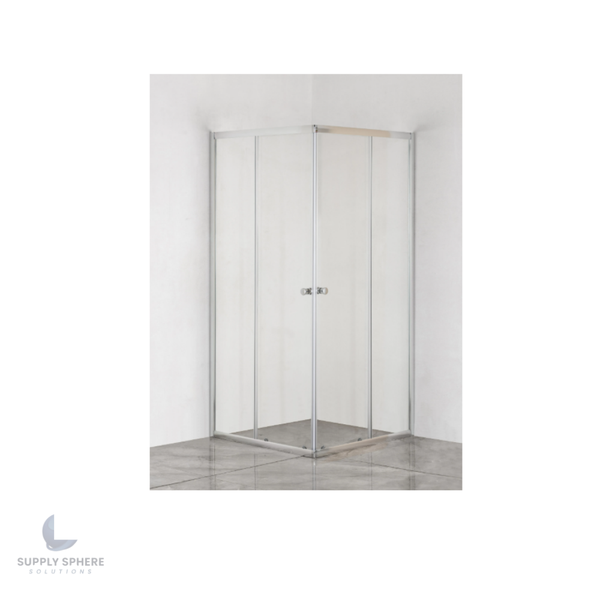 Waterford Corner Shower Chrome Clear Glass880x880x1800 (5mm)