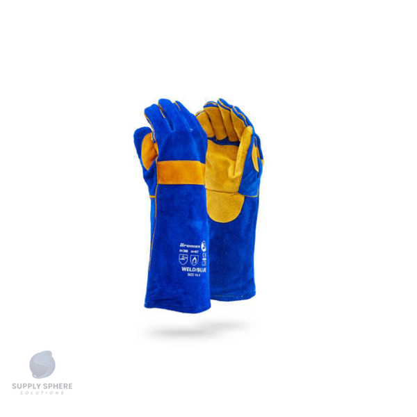 Blue lined welders, Elbow length
